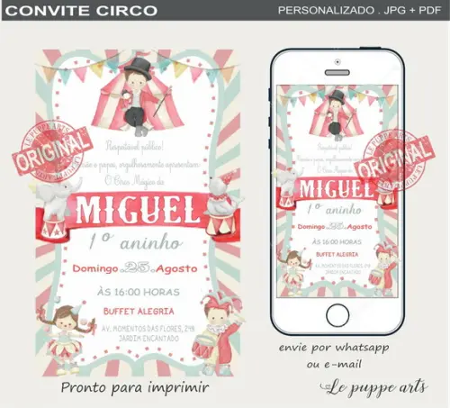 Convite Digital Circo