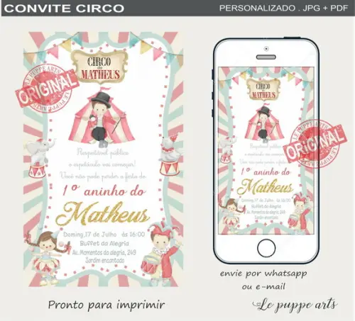 Convite Digital Circo