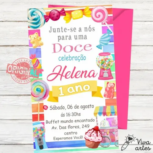 Convite Digital Confeitaria Doces