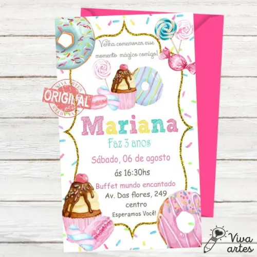 Convite Digital Confeitaria Doces