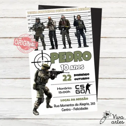 Convite Digital Cs Jogo