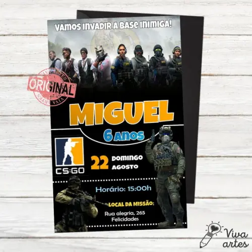 Convite Digital Cs Jogo