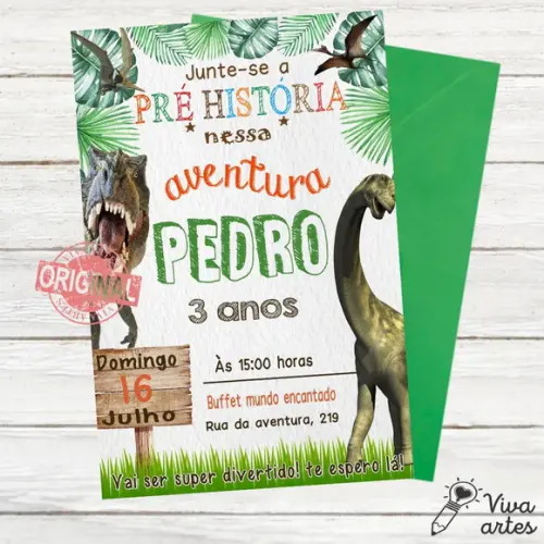 Convite Digital Dinossauro