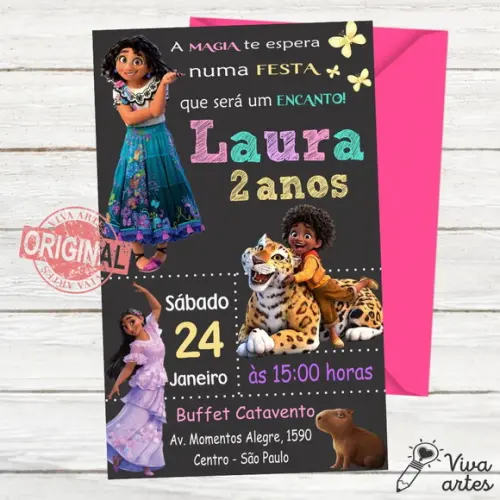 Convite Digital Encanto Mirabel Disney
