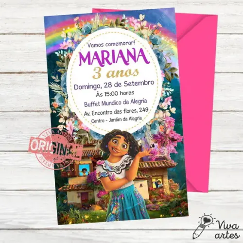 Convite Digital Encanto Mirabel Disney