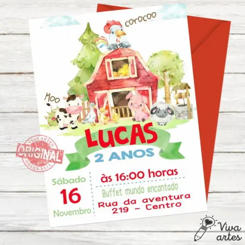 Convite Digital Fazendinha