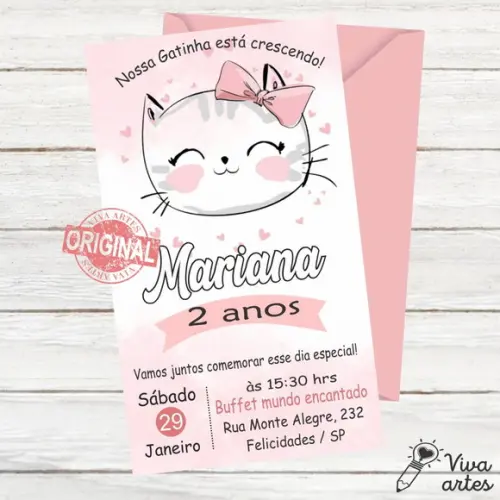 Convite Digital Gatinhos