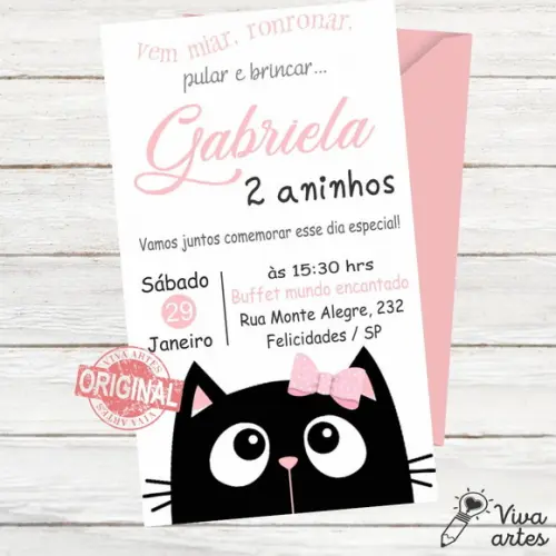 Convite Digital Gatinhos