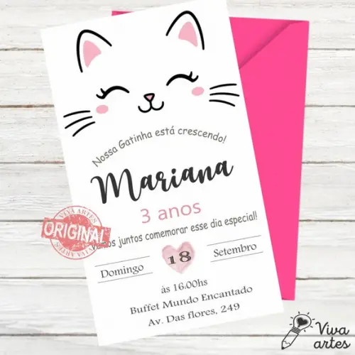 Convite Digital Gatinhos
