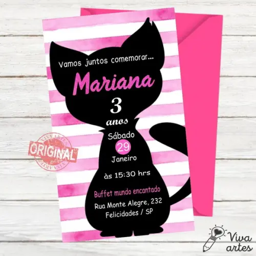 Convite Digital Gatinhos