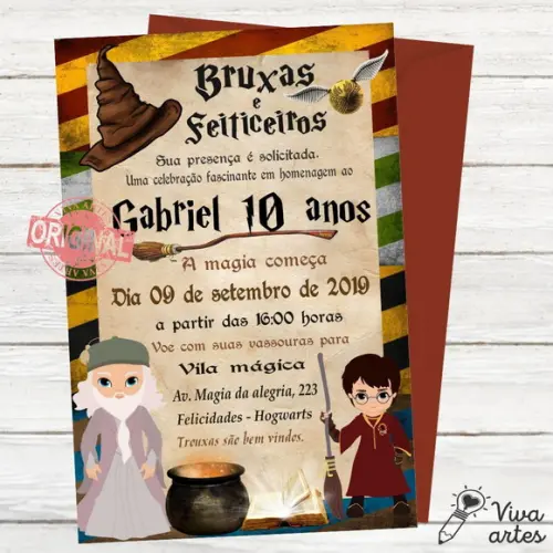 Convite Digital Harry Potter