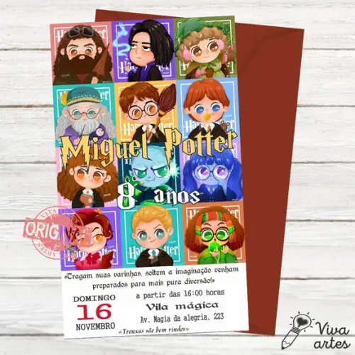 Convite Digital Harry Potter