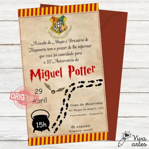 Convite Digital Harry Potter