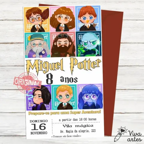 Convite Digital Harry Potter