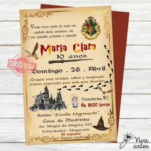 Convite Digital Harry Potter