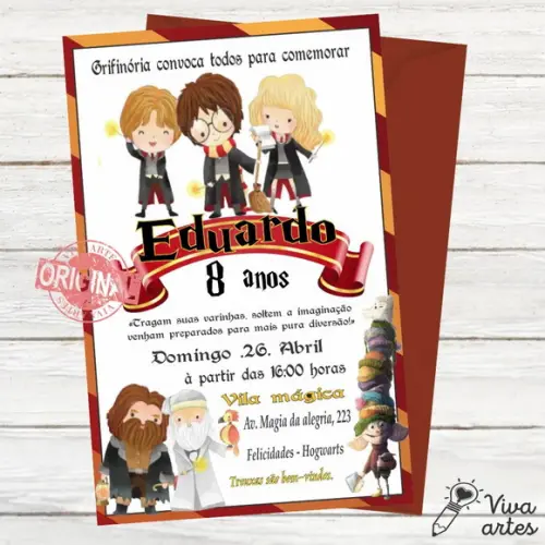 Convite Digital Harry Potter