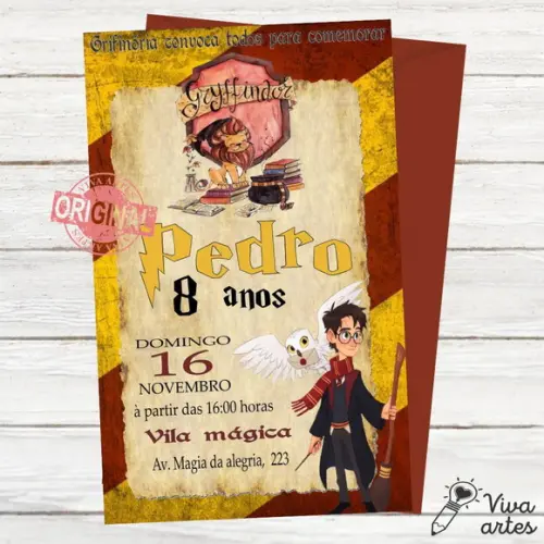 Convite Digital Harry Potter