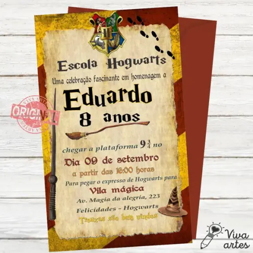 Convite Digital Harry Potter