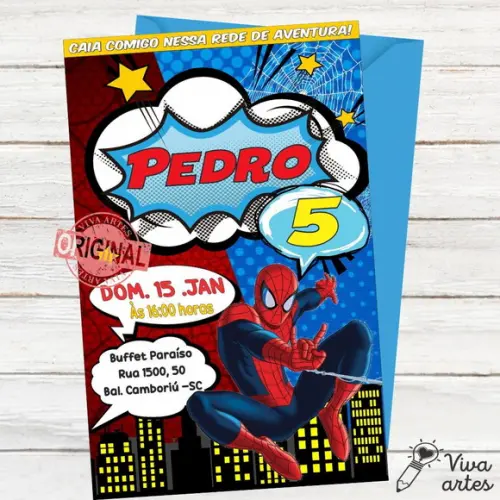 Convite Digital Homem Aranha