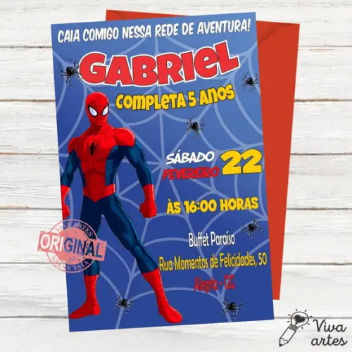 Convite Digital Homem Aranha