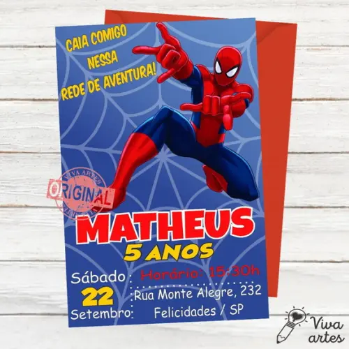 Convite Digital Homem Aranha