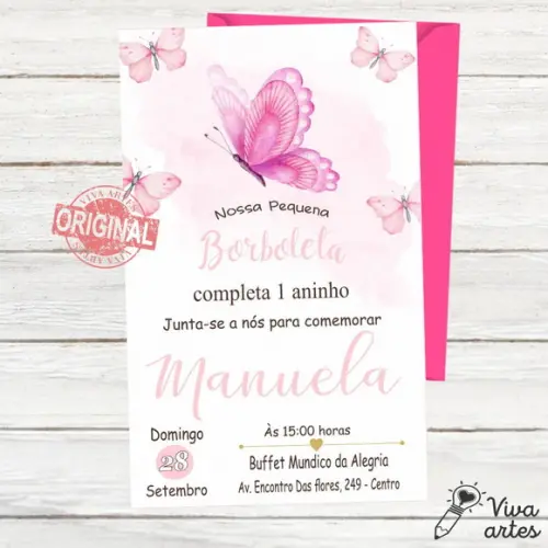 Convite Digital Jardim das Borboletas