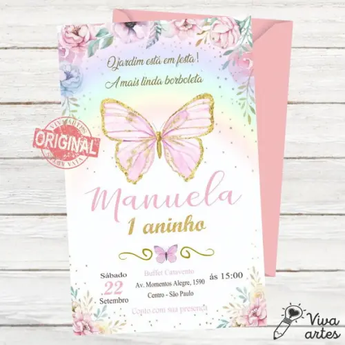 Convite Digital Jardim das Borboletas