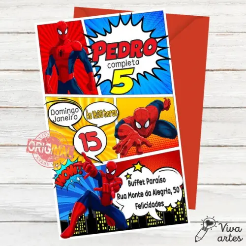 Convite Digital Homem Aranha