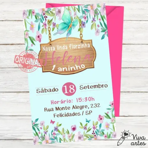 Convite Digital Jardim das Borboletas
