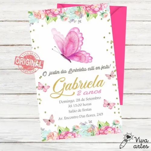 Convite Digital Jardim das Borboletas
