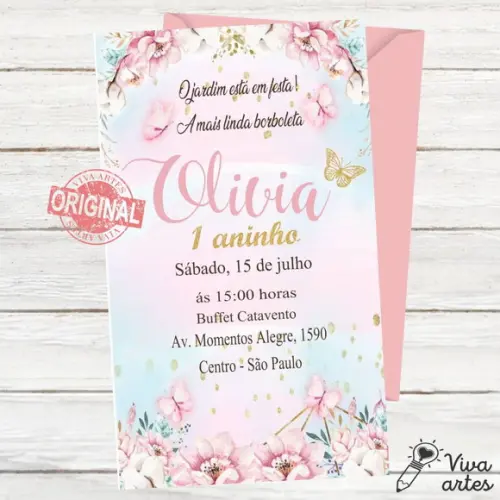 Convite Digital Jardim das Borboletas