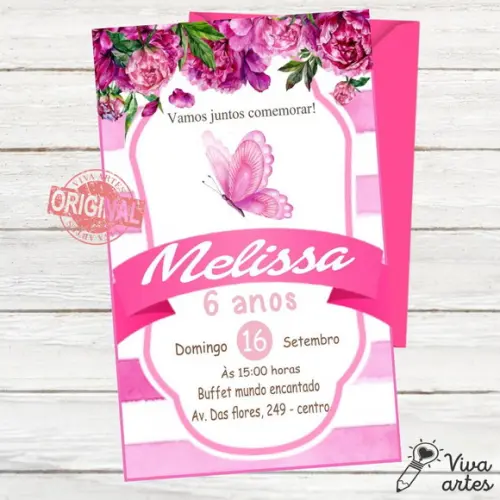 Convite Digital Jardim das Borboletas