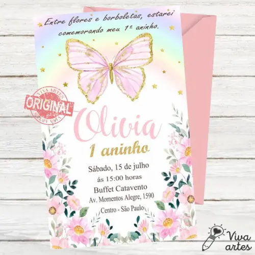 Convite Digital Jardim das Borboletas