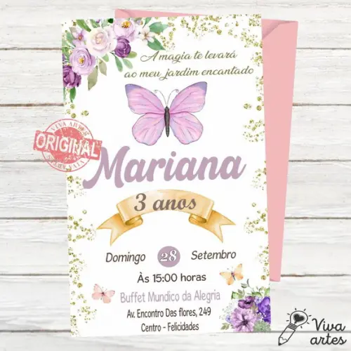Convite Digital Jardim das Borboletas