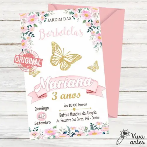 Convite Digital Jardim das Borboletas