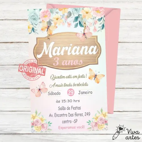 Convite Digital Jardim das Borboletas