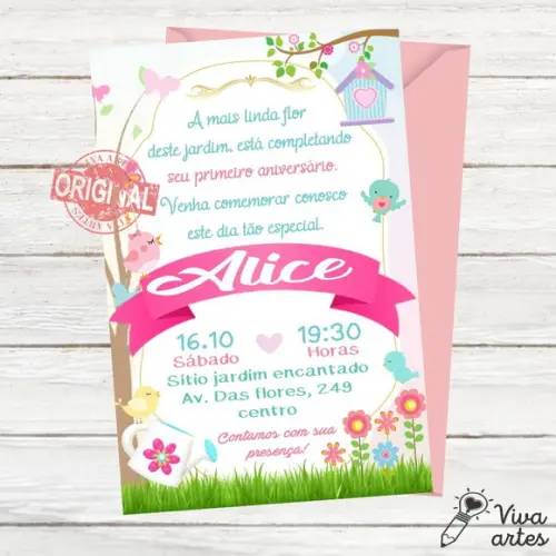 Convite Digital Jardim das Flores