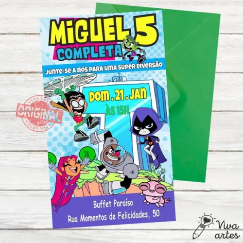 Convite Digital Jovens Titãs