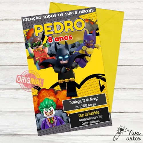 Convite Digital Lego Batman