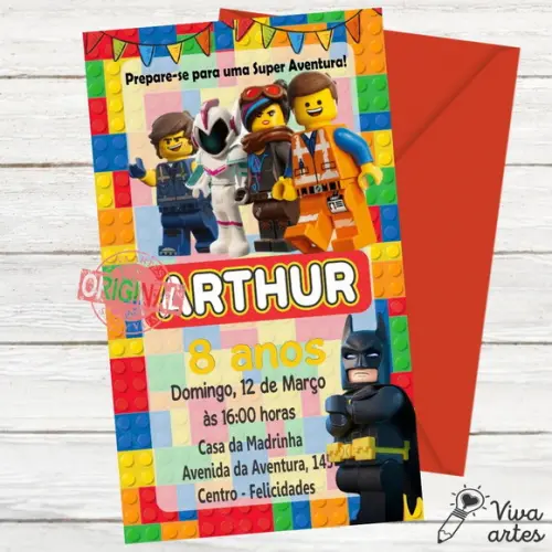Convite Digital Lego Movie