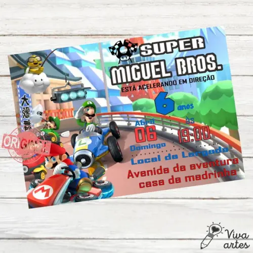 Convite Digital Mario Bros