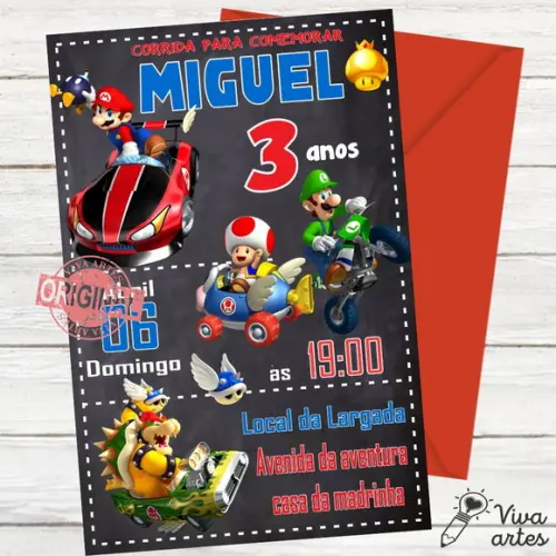 Convite Digital Mario Bros
