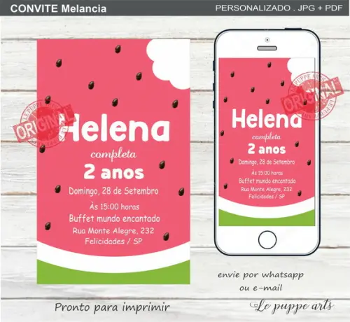 Convite Digital Melancia