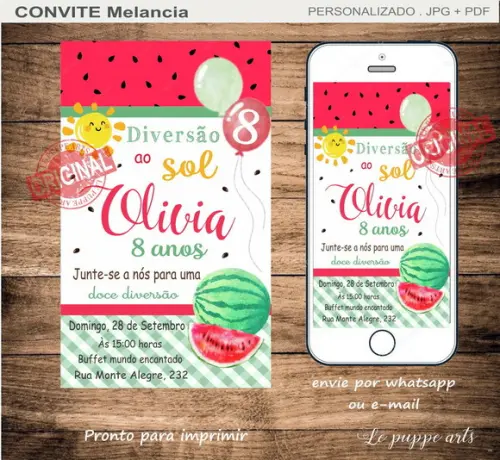 Convite Digital Melancia
