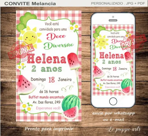 Convite Digital Melancia