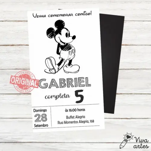 Convite Digital Mickey