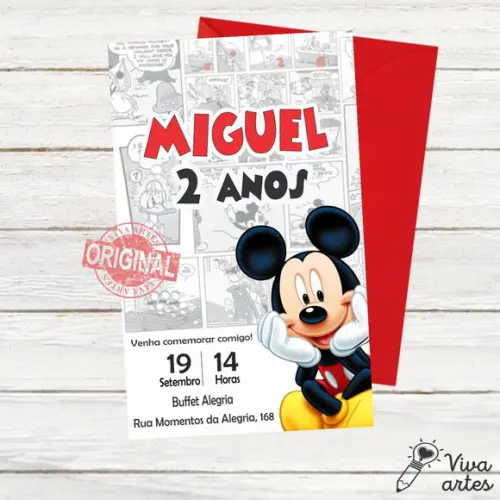 Convite Digital Mickey