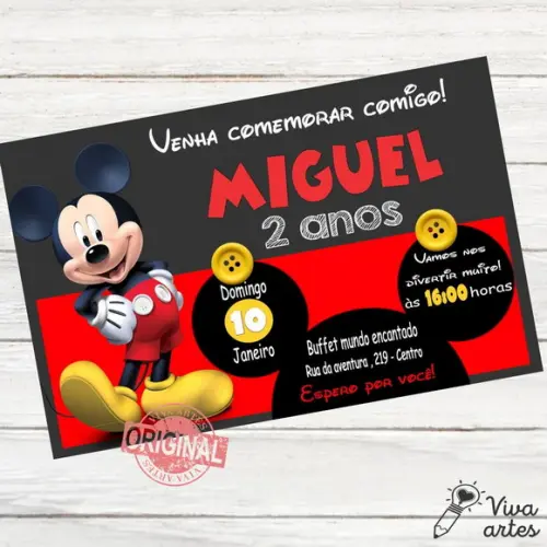 Convite Digital Mickey