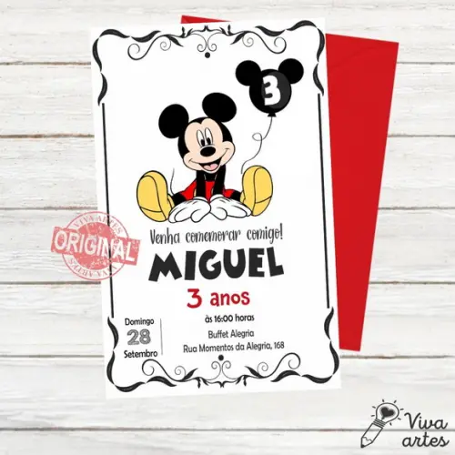 Convite Digital Mickey