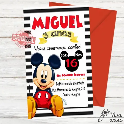 Convite Digital Mickey